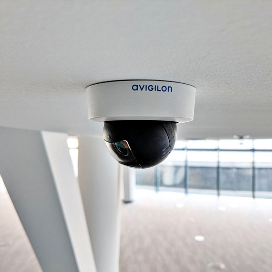 Avigilon dome camera, ceiling angle