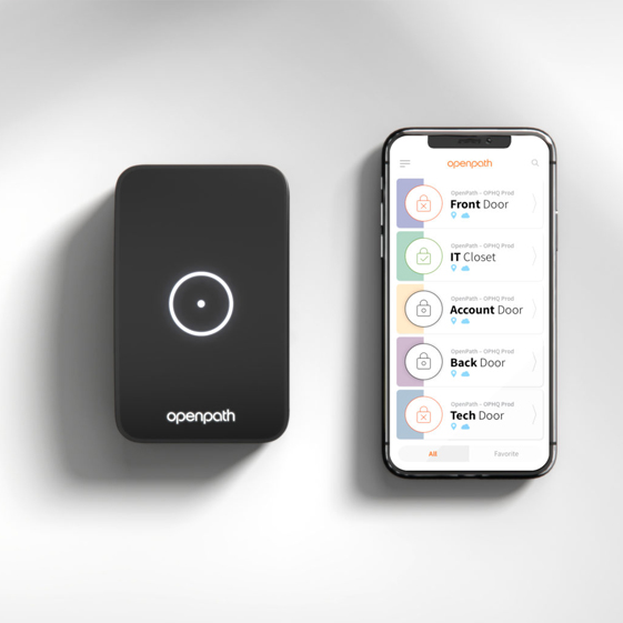 Openpath controller unlocking with a smartphone